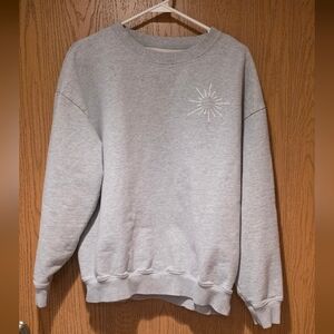 Aerie Gray Sweatshirt with Sun Detail